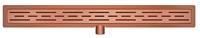 mueller Cobre douchegoot met flens 100x7cm geborsteld koper