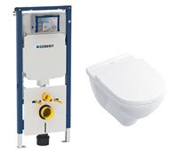 Geberit UP720 toiletset met Villeroy & Boch O.novo Direct Flush wandcloset en softclose zitting