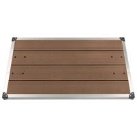 vidaXL Garten-Duschwanne WPC Edelstahl 110 x 62 cm  Braun