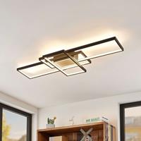 Lindby Emiljan LED-Deckenleuchte, schwarz matt