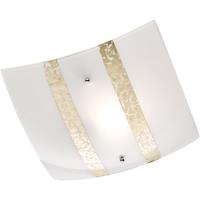 BES LED LED Plafondlamp - Plafondverlichting - Trion Niki - E27 Fitting - 1-lichts - Vierkant - Mat Goud - Glas