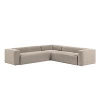 kavehome Kave Home 6-zits Hoekbank 'Blok', kleur Beige