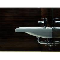 Geberit 300 Comfort Square rolstoelwastafel met kraangat met overloop 55x52.5x15.5cm m. KeraTect wit S8309700001G s8309700001g