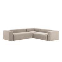 kavehome Kave Home 5-zits Hoekbank 'Blok', kleur Beige