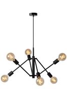 Lucide LESTER Hanglamp 6x E27/40W Zwart