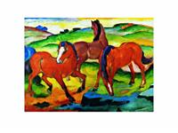 PGM Franz Marc - Die großen roten Pferde Kunstdruck 71x56cm