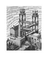 M. C. Escher - Wasserfall Kunstdruck 55x65cm