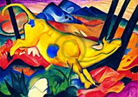 PGM Franz Marc - Die gelbe Kuh Kunstdruk 100x70cm