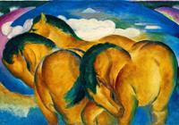 PGM Franz Marc - Die kleinen gelben Pferde Kunstdruk 100x70cm