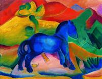 PGM Franz Marc - Blaues Pferdchen Kunstdruk 90x70cm