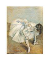 Edgar Degas - Danseuse nouant son brodequin Kunstdruk 24x30cm