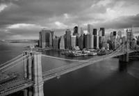 PAPERMOON Fototapete Brooklyn Bridge black/white, Vlies, in verschiedenen Größen