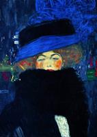 Gustav Klimt - Lady with Hat Kunstdruk 50x70cm