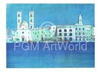 PGM Ralf Westphal - Weiße Hafenstadt in Apulien Kunstdruk 40x30cm
