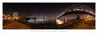 Patrick Grube - New York Skyline at Night Kunstdruk 95x33cm
