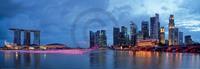 Shutterstock - Panorama of Singapore Kunstdruk 95x33cm
