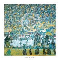 PGM Gustav Klimt - Pendio montano a Unterach Kunstdruk 70x70cm