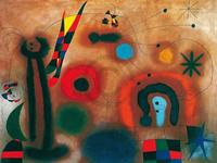 PGM Joan Miro - Libelle mit roten Flügeln Kunstdruk 80x60cm