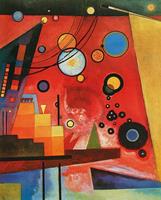 Wassily Kandinsky - Schweres Rot Kunstdruk 60x80cm