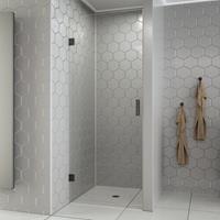 saniclear Modern Iron profielloze douchedeur 90x200 verouderd ijzer