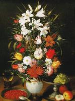 Pieter D. J. Brueghel - Vaso ornato di fiori Kunstdruk 60x80cm