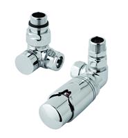 eastbrook Valve radiator aansluitset haaks met thermostaat chroom