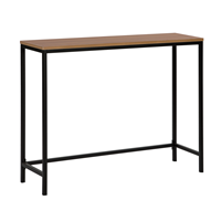 Beliani Sidetable donkerbruin/zwart TULIA