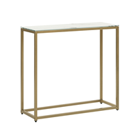 Beliani Sidetable marmer-look wit/goud DELANO