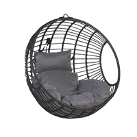 Hangstoel rotan zwart ASPIO