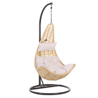 Beliani Hangstoel met standaard rotan beige ATRI II