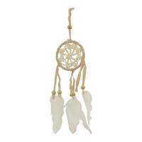 Spiru Dromenvanger Wit met Beige Suède (25 cm)