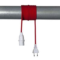 Best Season E14-fitting Lacy met kabel, rood en wit