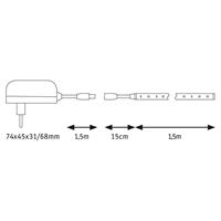 Paulmann SimpLED strip set, gecoat, warmwit