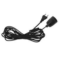 Best Season E27-Fassung Glaze mit Kabel, schwarz