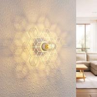 Lucande Alexaru wandlamp, honingraat, wit