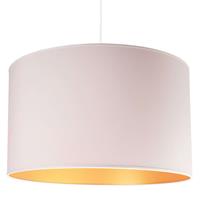 DUOLLA Hanglamp Roller, binnen goud, buiten wit