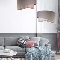 DUOLLA Hanglamp Cello, grijs/roze