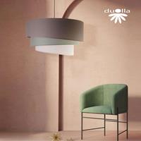 DUOLLA Hanglamp Trio, beige/aquamarijn/écru