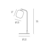 Casablanca Murea tafellamp, frame gebogen