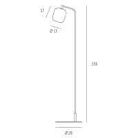 Casablanca Murea vloerlamp, frame gebogen