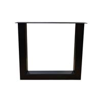 Furniture Legs Europe Zwarte U tafelpoot 72 cm (koker 8 x 8)