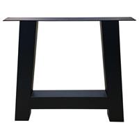 Furniture Legs Europe Zwarte A tafelpoot 72 cm met stelvoeten (koker 10 x 10 cm)