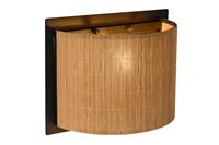 Lucide MAGIUS Wandlamp Rotan E27/40W Zwart/natuurkleur