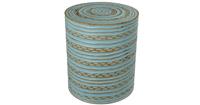 Fine Asianliving Stool Mangowood Handmade in Thailand Blue