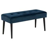 Bankje Gaby - fluweel - donkerblauw - 45x95x38 cm