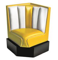 Bel Air Dinerbank Corner Booth HW-60/60 Geel -  Dinerbank Corner Booth HW-60/60 Geel