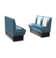 Bel Air Dinerbank Single Booth HW-120 Blauw -  Dinerbank Single Booth HW-120 Blauw
