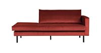 BePureHome Rodeo Daybed Right Velvet Chestnut