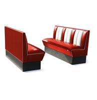 Bel Air Dinerbank Single Booth HW-150 Rood -  Dinerbank Single Booth HW-150 Rood