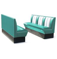 Bel Air Dinerbank Single Booth HW-180 Turquoise -  Dinerbank Single Booth HW-180 Turquoise